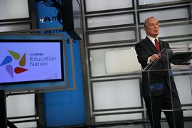 Bloomberg announces the reforms at NBC's "Education Nation" summit.